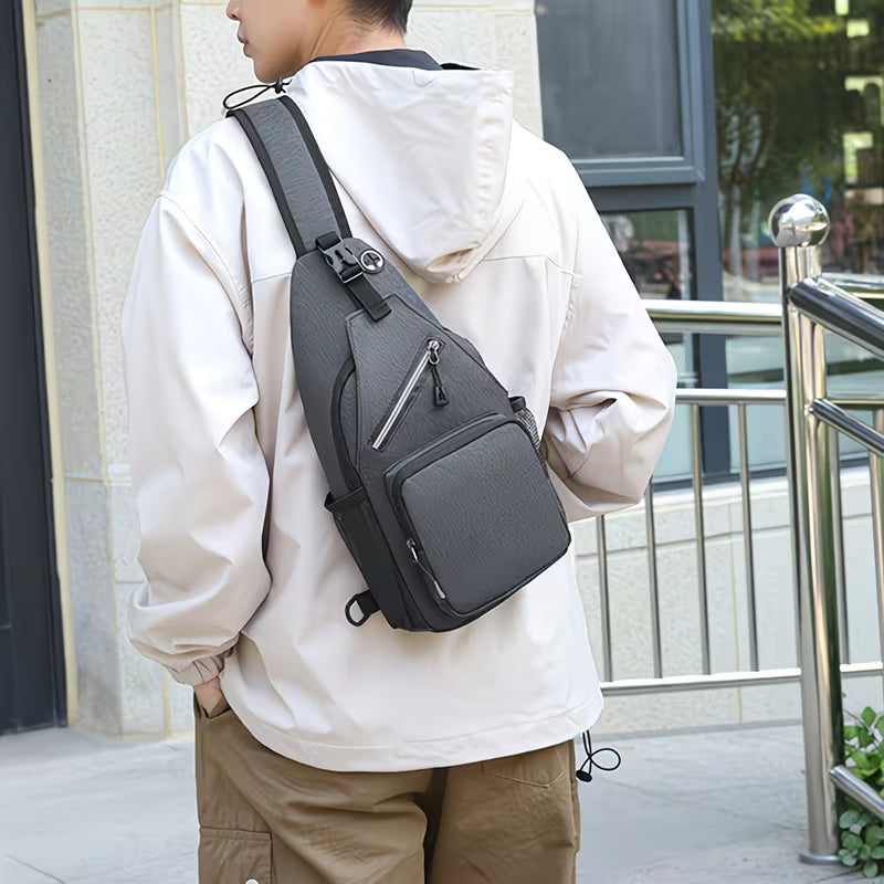 1pc a Crossbody Sling Bag Suitable for Both Men And Women, Featuring an Adjustable Shoulder Strap. This Shoulder Backpack Can Be Used As a Chest Bag, Perfect for Travel, Hiking, And As a Daypack, Making It an Ideal Christmas Gift