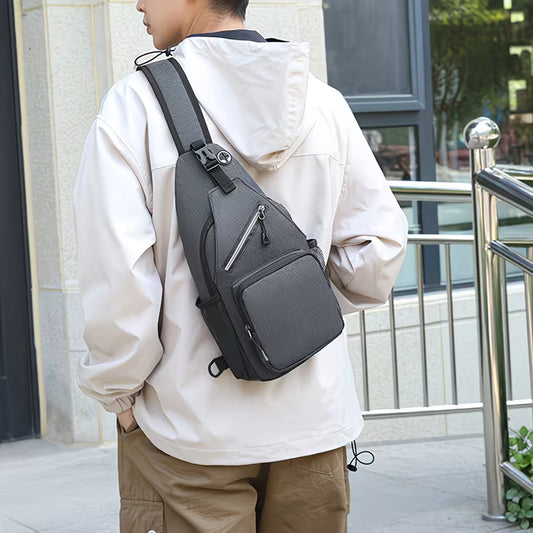 1pc a Crossbody Sling Bag Suitable for Both Men And Women, Featuring an Adjustable Shoulder Strap. This Shoulder Backpack Can Be Used As a Chest Bag, Perfect for Travel, Hiking, And As a Daypack, Making It an Ideal Christmas Gift