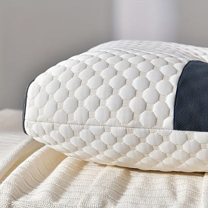 2pcs Massage Neck Pillows Adjustable Ergonomic Orthopedic Contour Support, High-Quality Pillow Core With Removable Zippered Cover, All-Season Sleeping Comfort, Neck And Shoulder Massager, Modern Pillow Design, Breathable Fabric
