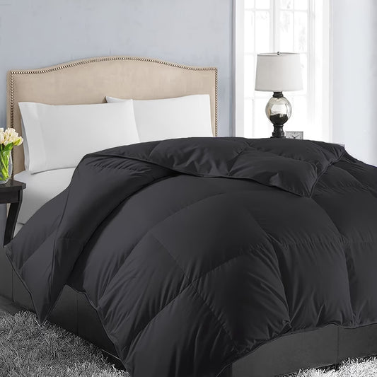 All-Season Queen Cooling Comforter - High-Quality 2100 Series Down Alternative Duvet - Quilted Insert with Corner Loops - Luxuriously Soft Hotel-Style Comforter - Warm for Winter - Reversible - White