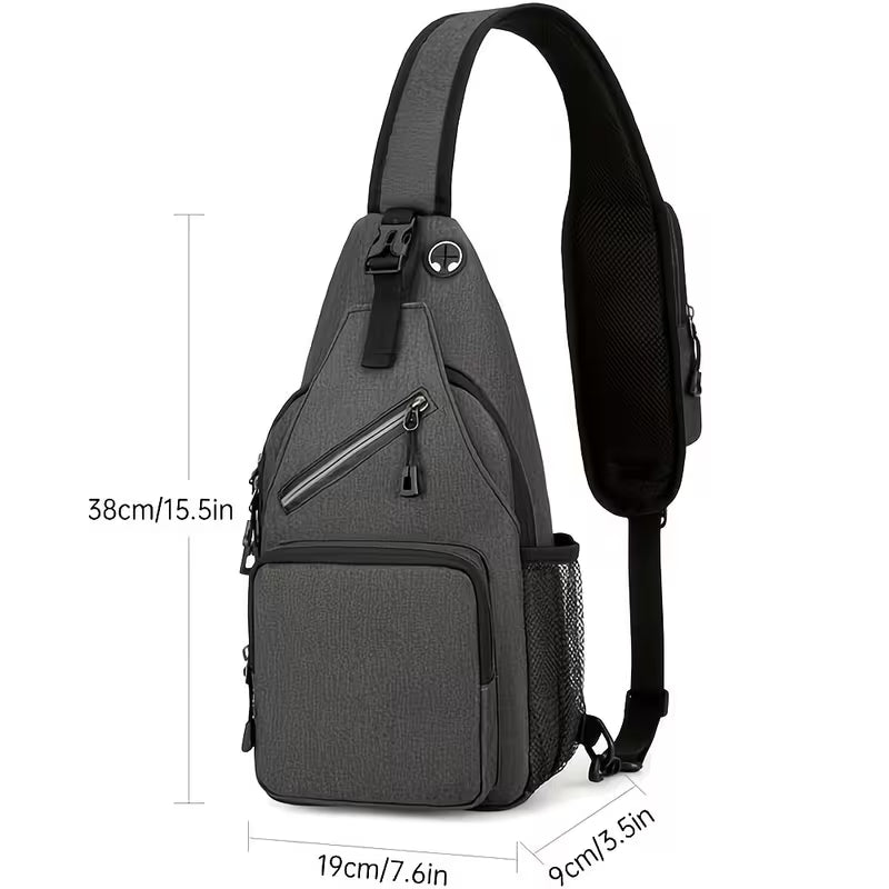 1pc a Crossbody Sling Bag Suitable for Both Men And Women, Featuring an Adjustable Shoulder Strap. This Shoulder Backpack Can Be Used As a Chest Bag, Perfect for Travel, Hiking, And As a Daypack, Making It an Ideal Christmas Gift