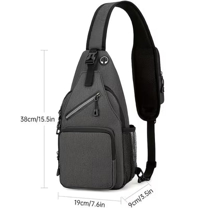 1pc a Crossbody Sling Bag Suitable for Both Men And Women, Featuring an Adjustable Shoulder Strap. This Shoulder Backpack Can Be Used As a Chest Bag, Perfect for Travel, Hiking, And As a Daypack, Making It an Ideal Christmas Gift