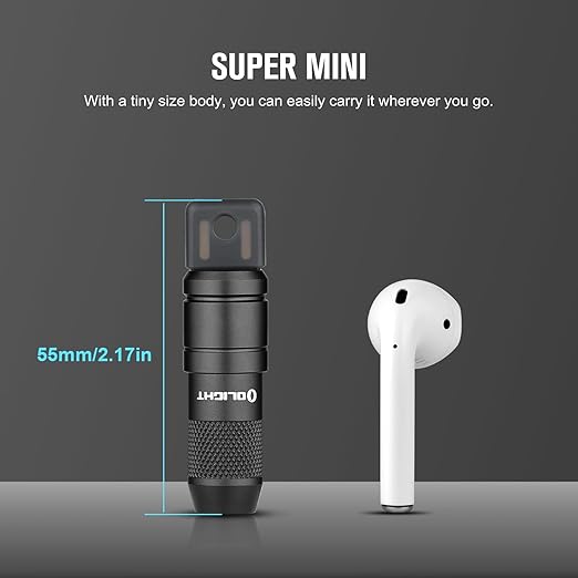 OLIGHT IMINI 2 EDC Rechargeable Keychain Flashlight, 50 Lumens Compact and Portable Mini Light, Tiny LED Keyring Lights with Built-in Battery Ideal for Everyday Carry and Emergencies