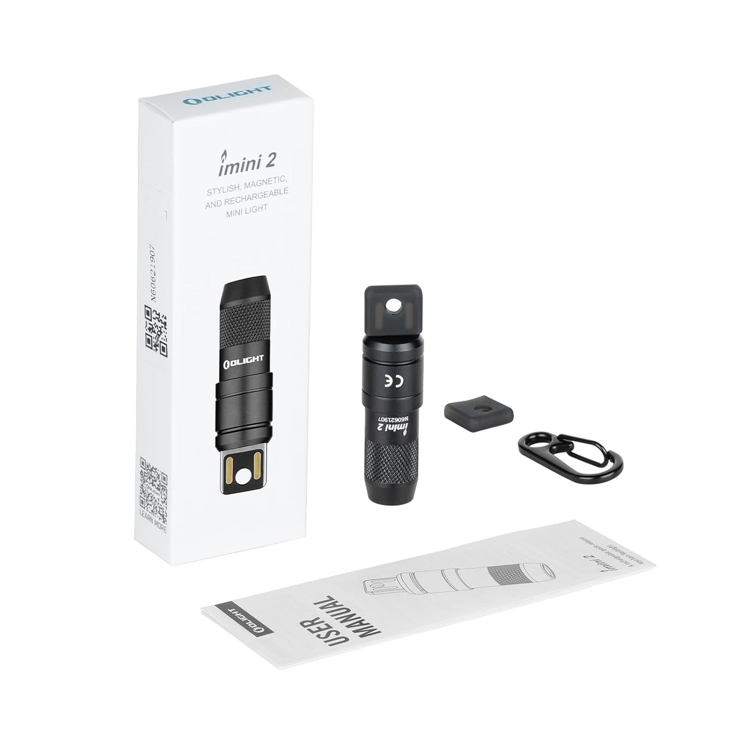 OLIGHT IMINI 2 EDC Rechargeable Keychain Flashlight, 50 Lumens Compact and Portable Mini Light, Tiny LED Keyring Lights with Built-in Battery Ideal for Everyday Carry and Emergencies