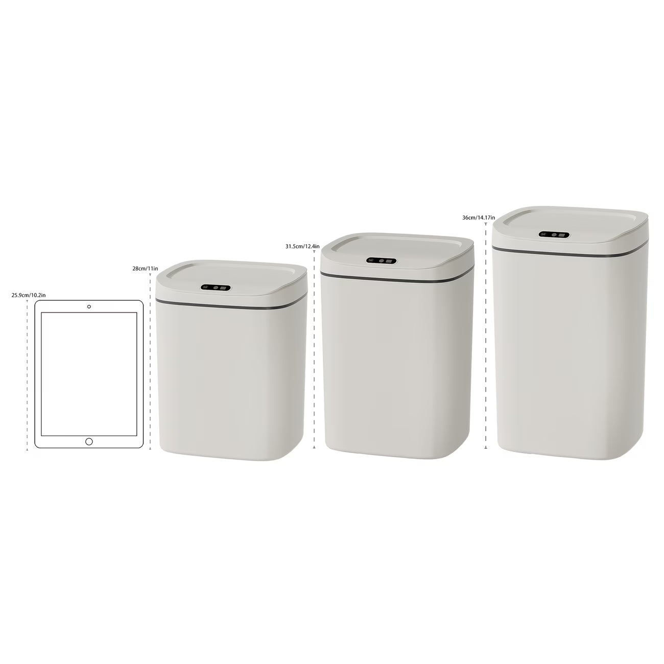 Hands-Free Smart Trash Can with Motion, Sealing Lid & Odor-Blocking Technology, Touchless Operation for /Office//Bathroom, Trash Bin (Easy Clean, Durable Design)