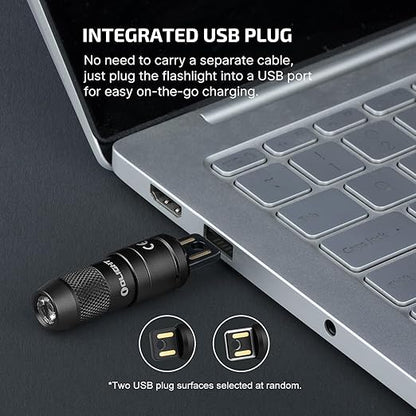 OLIGHT IMINI 2 EDC Rechargeable Keychain Flashlight, 50 Lumens Compact and Portable Mini Light, Tiny LED Keyring Lights with Built-in Battery Ideal for Everyday Carry and Emergencies