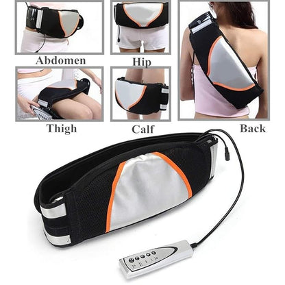 Electric Fitness Slimming Massager Waist Trimmer Belt Abdominal Belly Vibro Shape Vibrating Waist Belt for Weight Loss Fat Burning Tool Fat Burner Body Shake Remote Control, Black