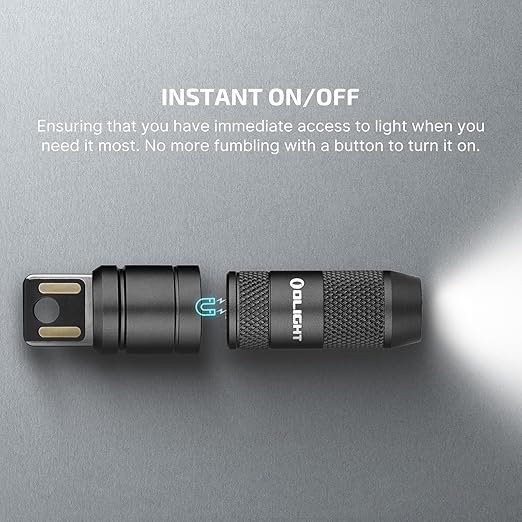 OLIGHT IMINI 2 EDC Rechargeable Keychain Flashlight, 50 Lumens Compact and Portable Mini Light, Tiny LED Keyring Lights with Built-in Battery Ideal for Everyday Carry and Emergencies