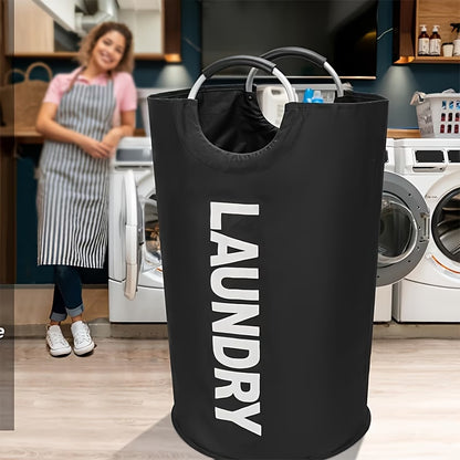 Large Laundry Basket With Foldable Laundry Bag, Independent High Hanger, Foldable Laundry Box, Waterproof Laundry Basket, Of High Quality. The Handle Ring Adopts A Half Ring Design And The Connection Is More Secure And Wear-resistant.