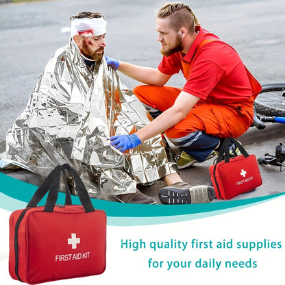 Small/Large Portable First Aid Kit, Including Professional Scissors And Tweezers, Specifically Designed for Camping, Hiking, Hunting, And All Types Of Outdoor Activities, Equipped with Essential First Aid Supplies Like Bandages, Gauze..
