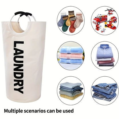 Large Laundry Basket With Foldable Laundry Bag, Independent High Hanger, Foldable Laundry Box, Waterproof Laundry Basket, Of High Quality. The Handle Ring Adopts A Half Ring Design And The Connection Is More Secure And Wear-resistant.