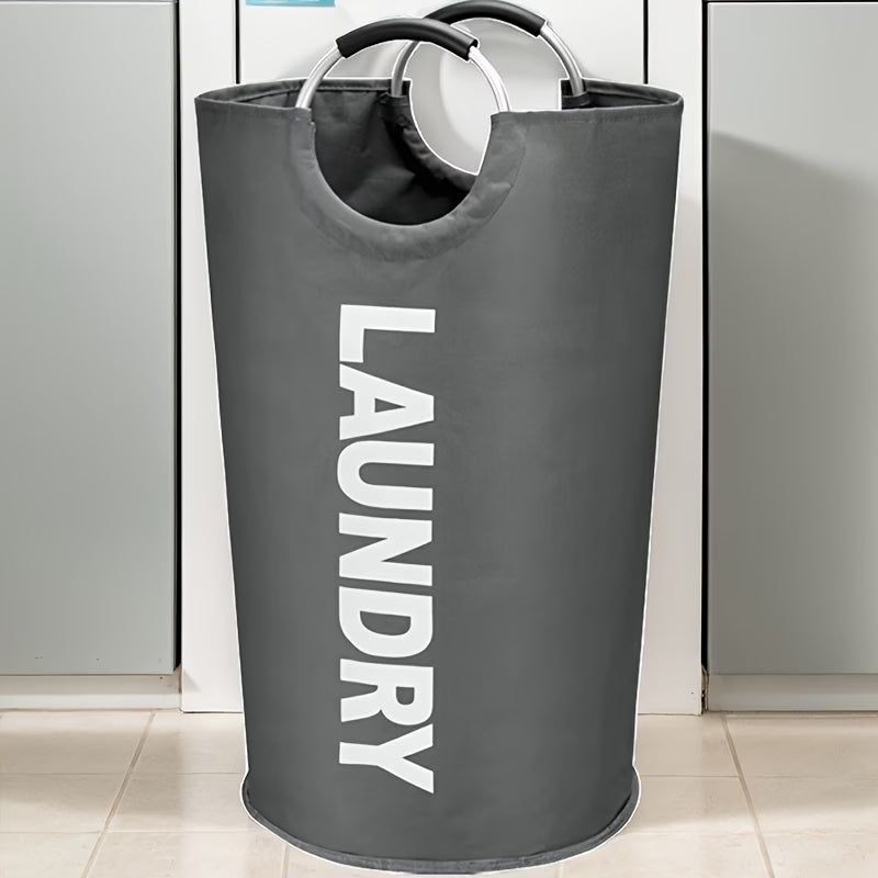 Large Laundry Basket With Foldable Laundry Bag, Independent High Hanger, Foldable Laundry Box, Waterproof Laundry Basket, Of High Quality. The Handle Ring Adopts A Half Ring Design And The Connection Is More Secure And Wear-resistant.