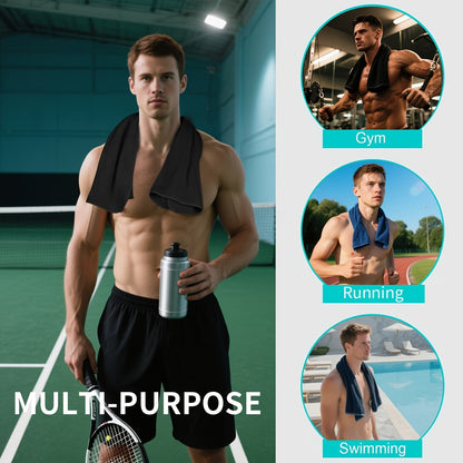 4pcs, Microfiber Gym Towels, Sports Fitness Workout Sweat Towel, Super Soft And Absorbent Towels