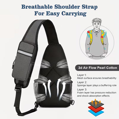 1pc a Crossbody Sling Bag Suitable for Both Men And Women, Featuring an Adjustable Shoulder Strap. This Shoulder Backpack Can Be Used As a Chest Bag, Perfect for Travel, Hiking, And As a Daypack, Making It an Ideal Christmas Gift
