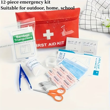 Small/Large Portable First Aid Kit, Including Professional Scissors And Tweezers, Specifically Designed for Camping, Hiking, Hunting, And All Types Of Outdoor Activities, Equipped with Essential First Aid Supplies Like Bandages, Gauze..