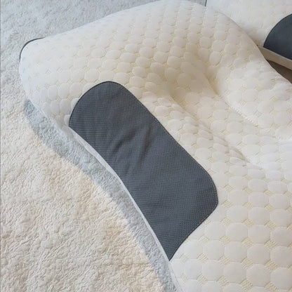 2pcs Massage Neck Pillows Adjustable Ergonomic Orthopedic Contour Support, High-Quality Pillow Core With Removable Zippered Cover, All-Season Sleeping Comfort, Neck And Shoulder Massager, Modern Pillow Design, Breathable Fabric