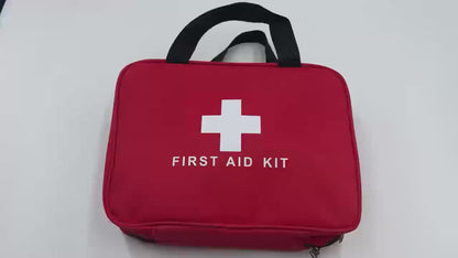 Small/Large Portable First Aid Kit, Including Professional Scissors And Tweezers, Specifically Designed for Camping, Hiking, Hunting, And All Types Of Outdoor Activities, Equipped with Essential First Aid Supplies Like Bandages, Gauze..