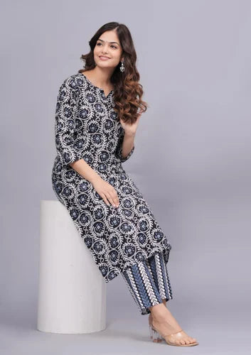 Cotton Kurti Pant Set