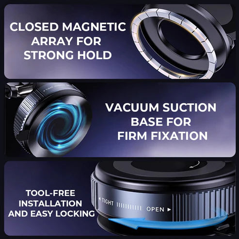 Foldable Magnetic Car Phone Holder – Portable & Adjustable Mount